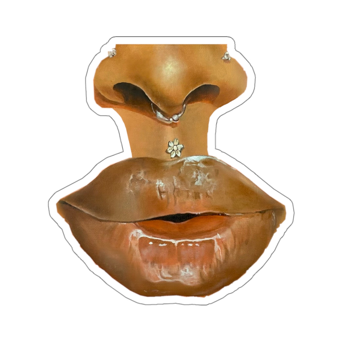 Brown-Lip Sticker